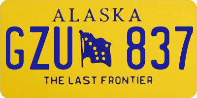 AK license plate GZU837