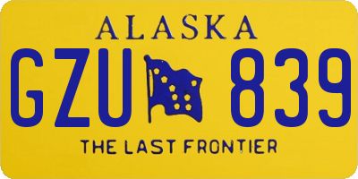 AK license plate GZU839