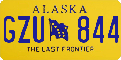 AK license plate GZU844