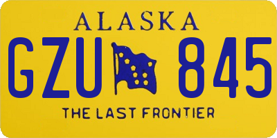 AK license plate GZU845