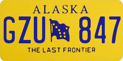 AK license plate GZU847