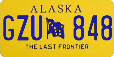 AK license plate GZU848