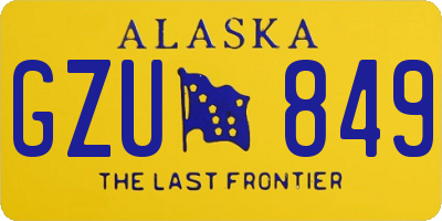 AK license plate GZU849