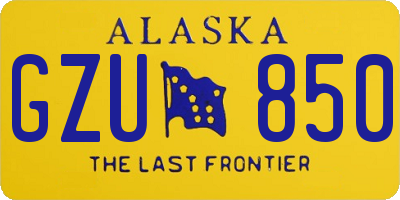 AK license plate GZU850