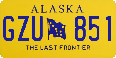 AK license plate GZU851