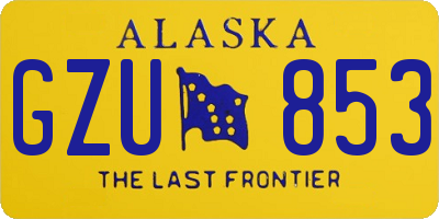 AK license plate GZU853