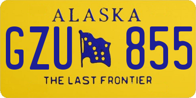 AK license plate GZU855