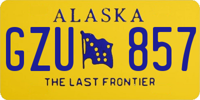 AK license plate GZU857