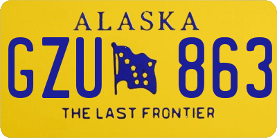 AK license plate GZU863