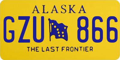 AK license plate GZU866