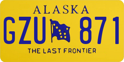 AK license plate GZU871