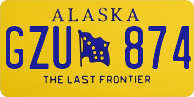 AK license plate GZU874