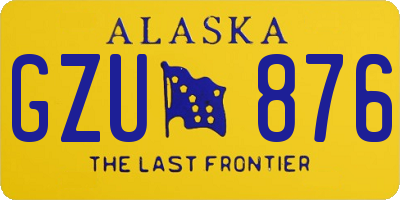 AK license plate GZU876