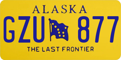 AK license plate GZU877