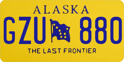 AK license plate GZU880