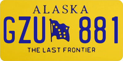 AK license plate GZU881