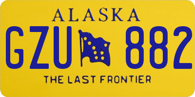 AK license plate GZU882