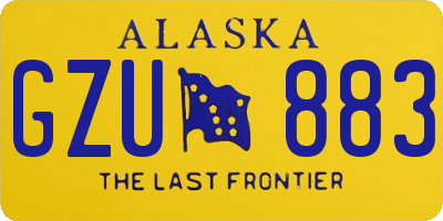 AK license plate GZU883