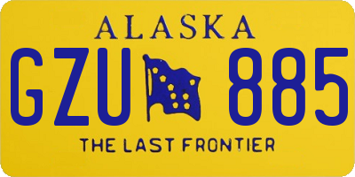 AK license plate GZU885