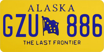 AK license plate GZU886