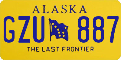 AK license plate GZU887