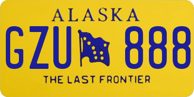 AK license plate GZU888