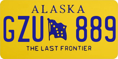 AK license plate GZU889