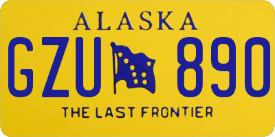 AK license plate GZU890