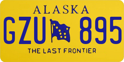 AK license plate GZU895