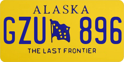 AK license plate GZU896