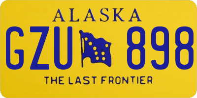 AK license plate GZU898