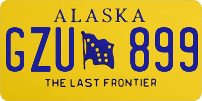 AK license plate GZU899