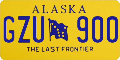 AK license plate GZU900