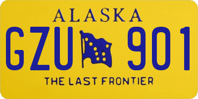 AK license plate GZU901