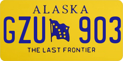 AK license plate GZU903