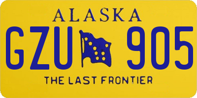 AK license plate GZU905