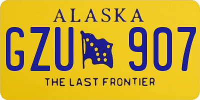 AK license plate GZU907