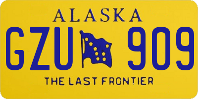 AK license plate GZU909