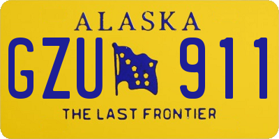 AK license plate GZU911