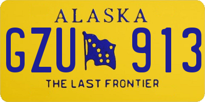 AK license plate GZU913