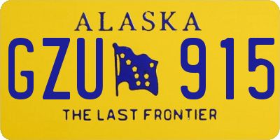 AK license plate GZU915