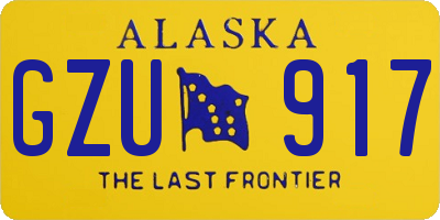 AK license plate GZU917