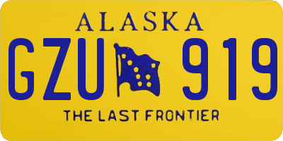 AK license plate GZU919