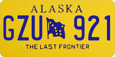 AK license plate GZU921