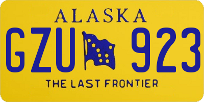 AK license plate GZU923