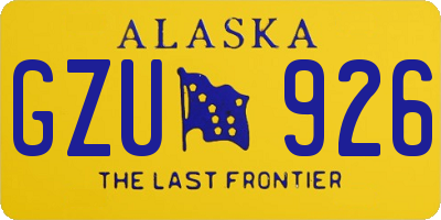 AK license plate GZU926