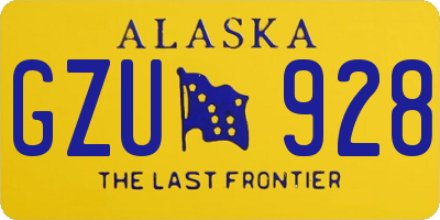 AK license plate GZU928