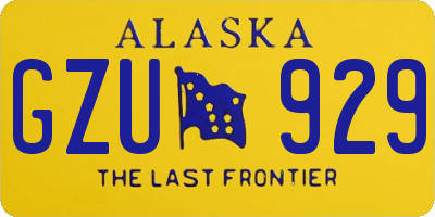 AK license plate GZU929