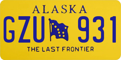 AK license plate GZU931