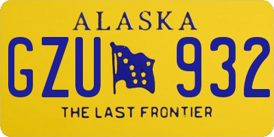 AK license plate GZU932